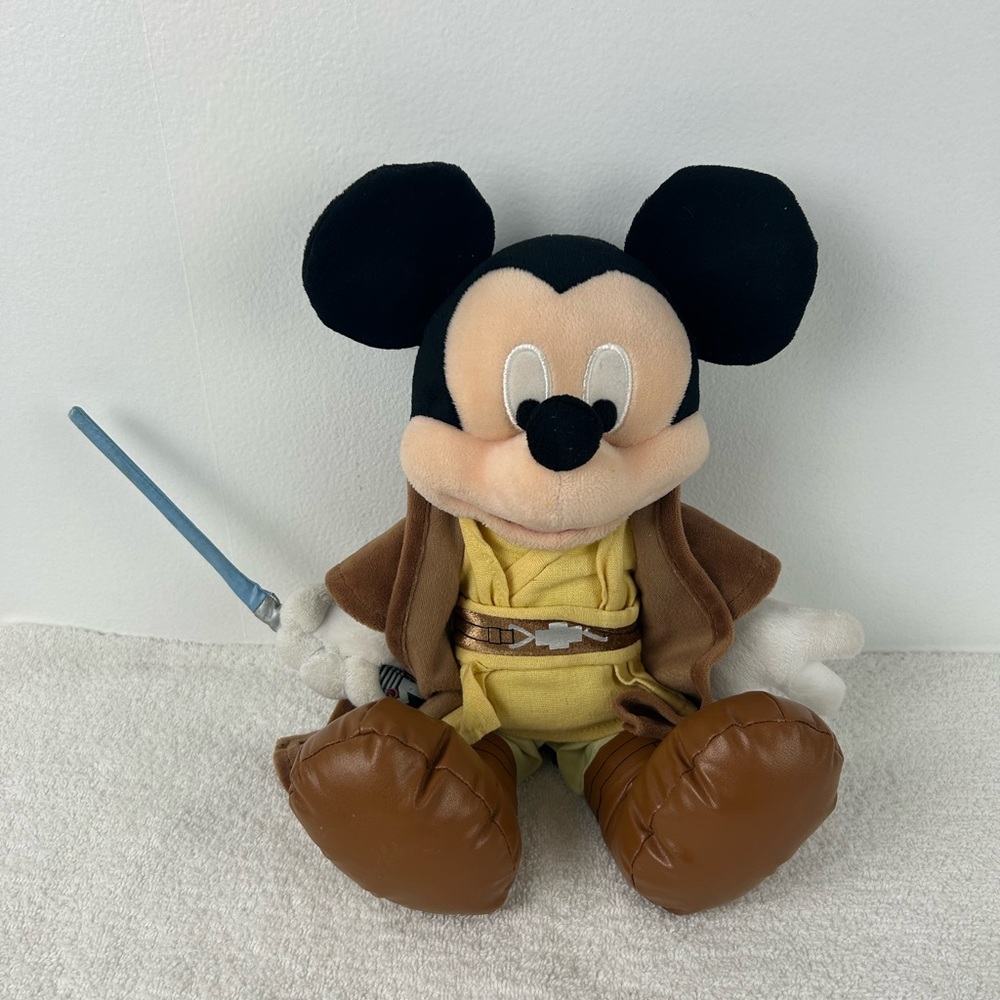 Disney Parks Mickey Mouse Star Wars Jedi Plush Stuffed Toy - (No Sound)